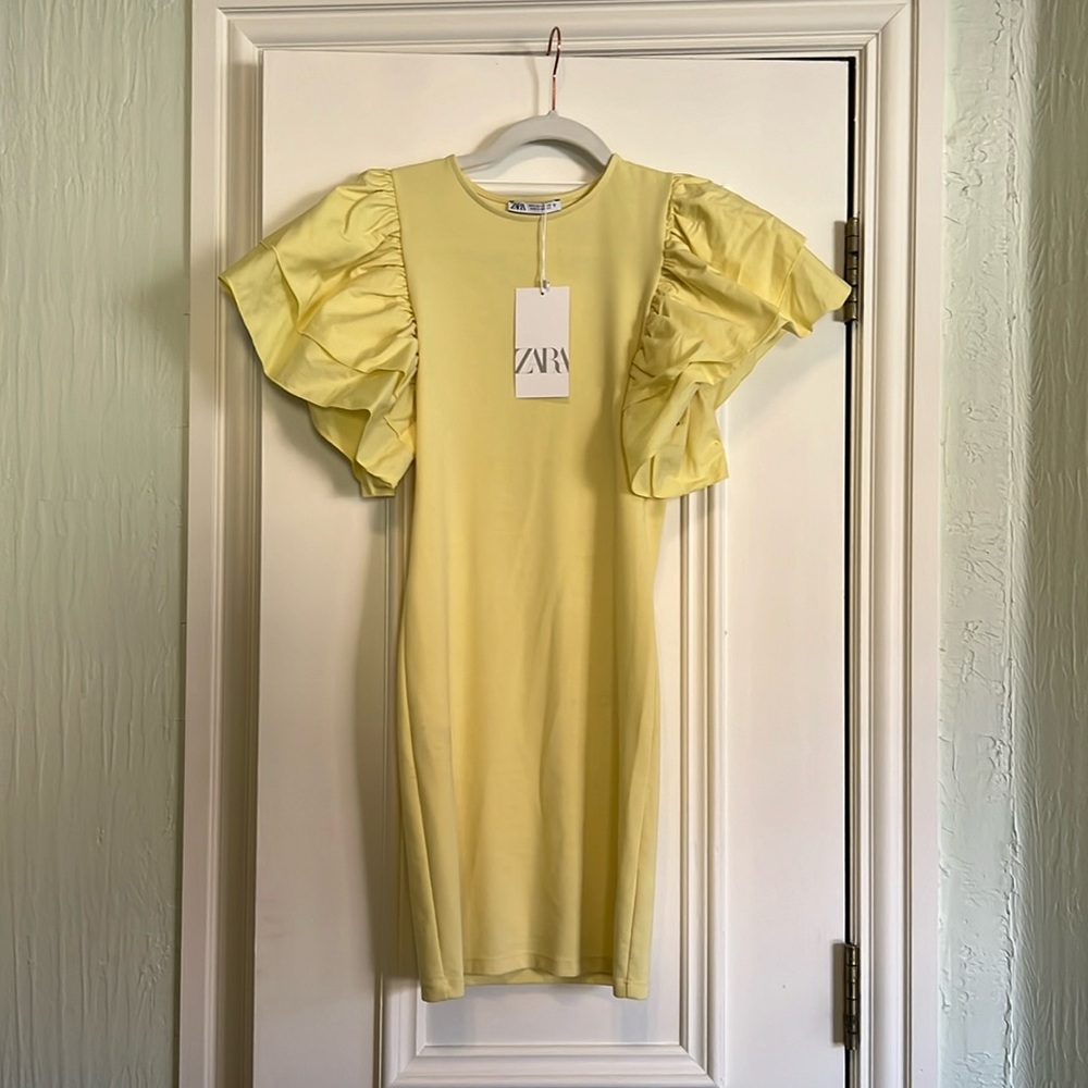 Zara yellow dress, new with tags, never worn!